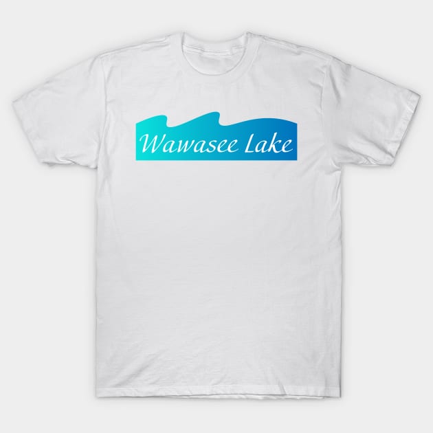 Wawasee Lake Waves T-Shirt by quirkyandkind